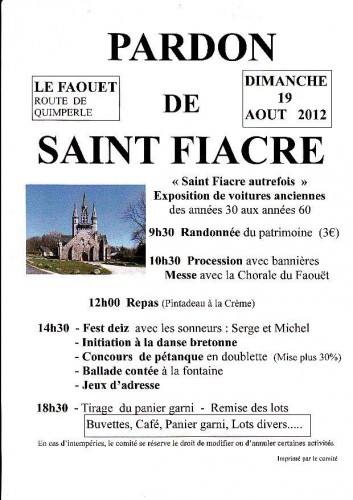 pardon, bretagne, Le Faouët, Saint Fiacre