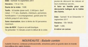 journées du patrimoine - Vallée des saints