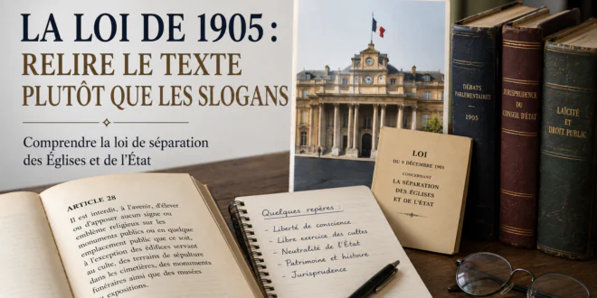 La loi de 1905 : relire le texte plutôt que les slogans