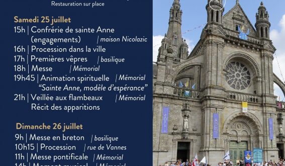 Grand Pardon de Sainte-Anne-d&rsquo;Auray 2026 : le programme des 25 et 26 juillet