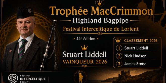 Stuart Liddell remporte le 44e Trophée MacCrimmon au Festival Interceltique de Lorient