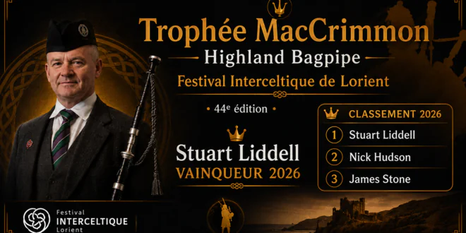 Stuart Liddell remporte le 44e Trophée MacCrimmon au Festival Interceltique de Lorient